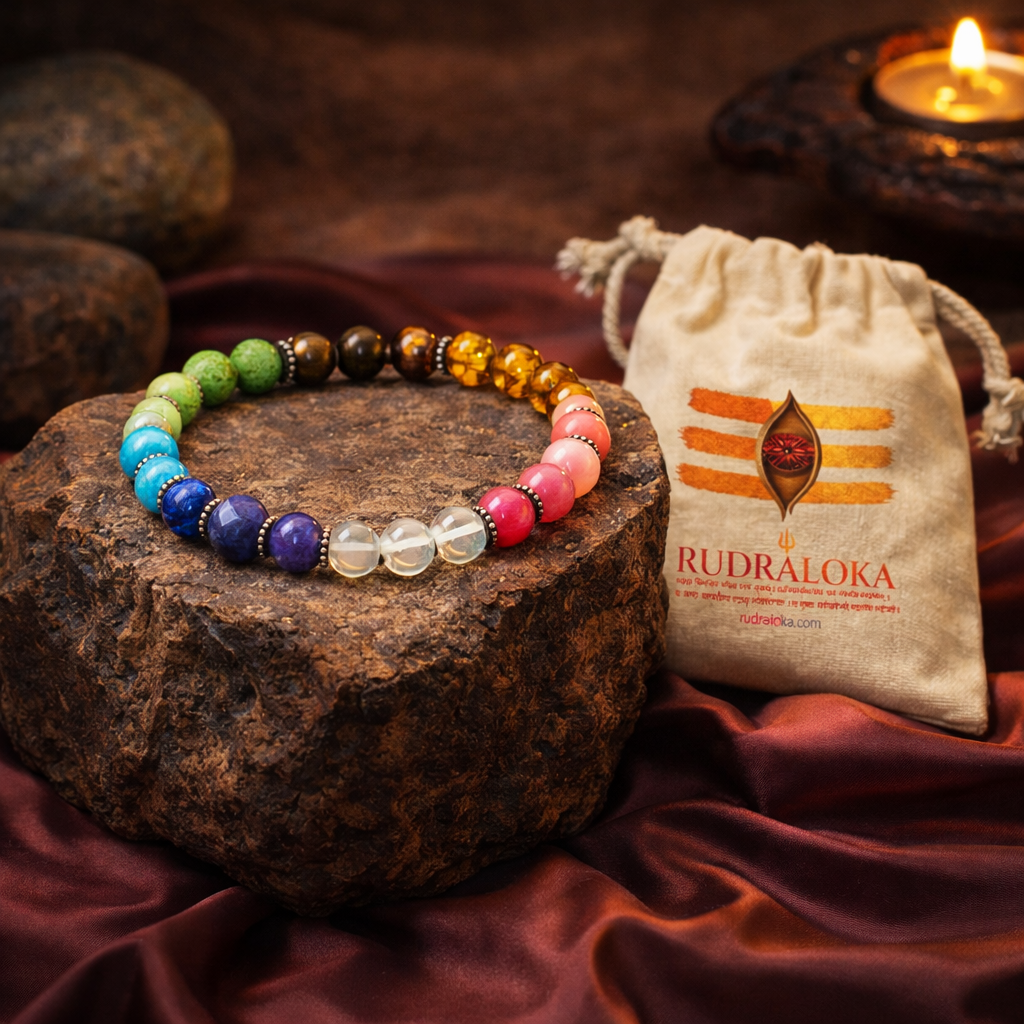 7 Chakra Bracelet with Amethyst product image