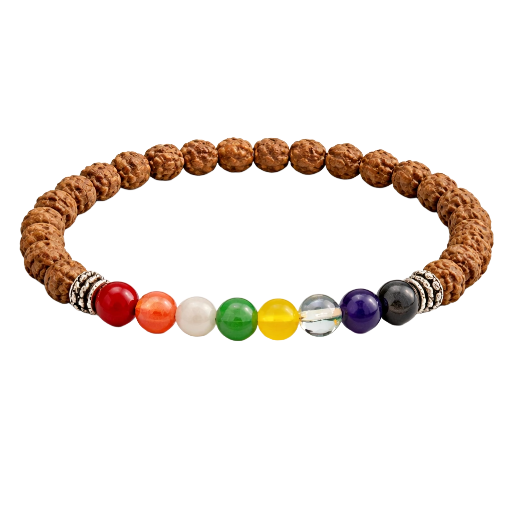 Nav Grah Shanti Bracelet with Rudraksha (Nav Ratna) primary product image