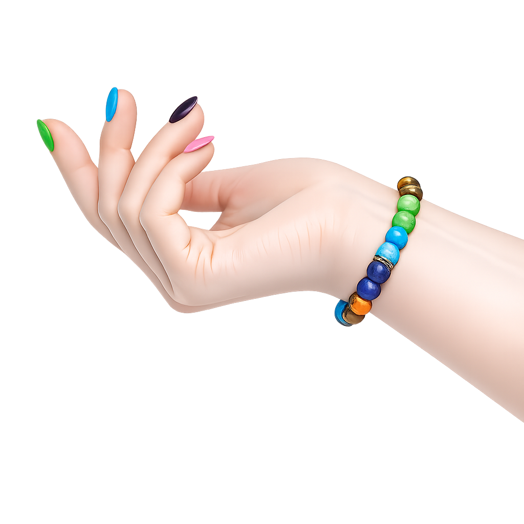 Nav Grah Shanti Bracelet with Rudraksha (Nav Ratna) product image