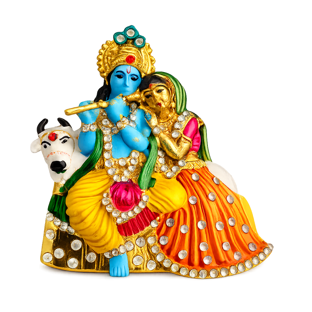 Radha-Krishna with Cow primary product image